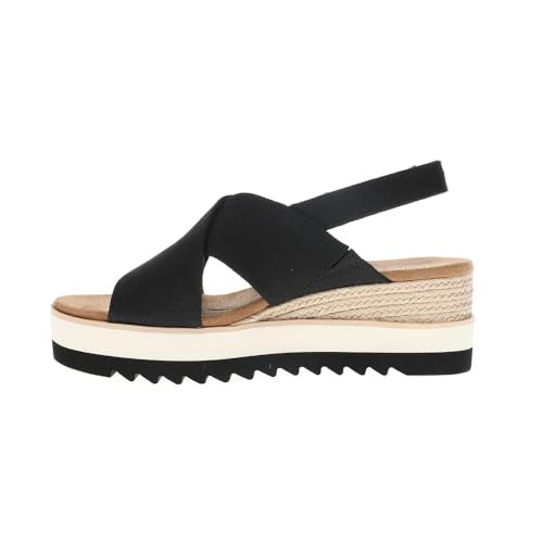 TOMS Womens Diana Crossover Platform Slingback Casual Sandals Casual Mid Heel 2-3" - Black - Size 6 B - Image 3