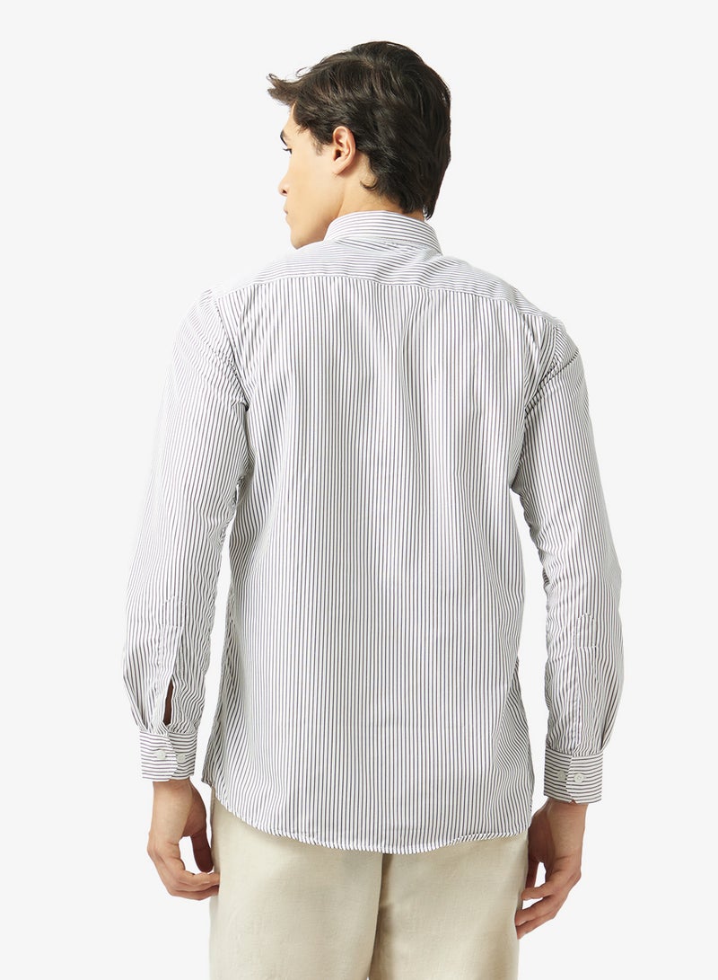 Robert Wood Mens Shirt Thick Stripe Formal Shirt - Image 2