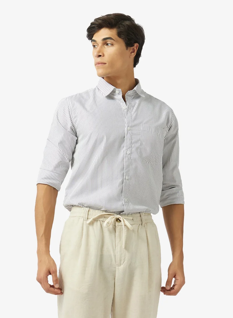 روبرت وود قميص رجالي مخطط سميك رسمي