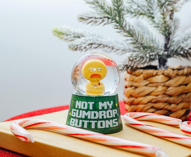 Silver Buffalo Shrek Gingy Not My Gumdrop Buttons Mini Light-Up Snow Globe with Swirling Glitter Display | 3 Inches Tall - Image 5