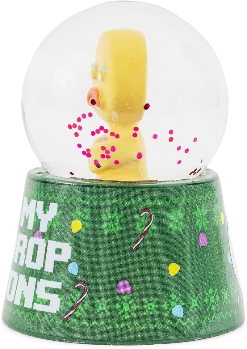 Silver Buffalo Shrek Gingy Not My Gumdrop Buttons Mini Light-Up Snow Globe with Swirling Glitter Display | 3 Inches Tall - Image 4