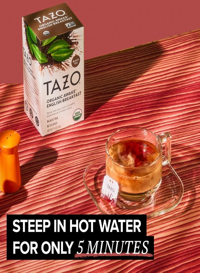 TAZO Organic Awake English Breakfast Black Tea Bags, Bold Traditional Breakfast-Style Black Tea, 144 Total Tea Bags (36ct - Pack of 4) - Image 5