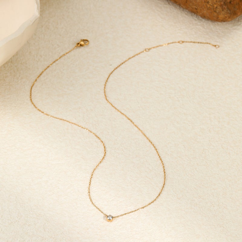 Minimalist Style Summer Very Fine Clavicle Chain Titanium Steel Necklace Does Not Fade High Sense Of Niche Jewelry - Image 4
