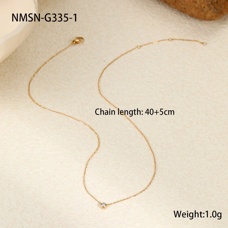 Minimalist Style Summer Very Fine Clavicle Chain Titanium Steel Necklace Does Not Fade High Sense Of Niche Jewelry - Image 1
