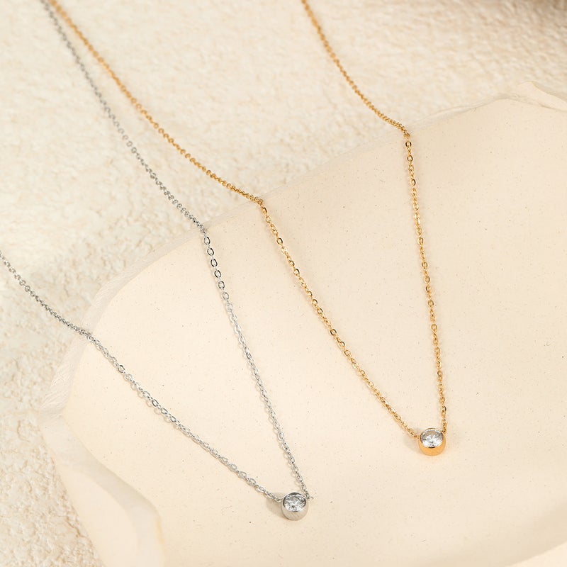Minimalist Style Summer Very Fine Clavicle Chain Titanium Steel Necklace Does Not Fade High Sense Of Niche Jewelry - Image 3