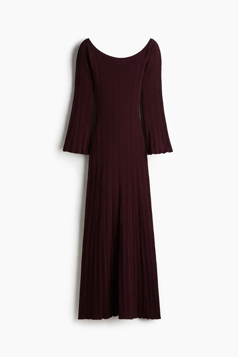 H&M Ribbed off-the-shoulder dress