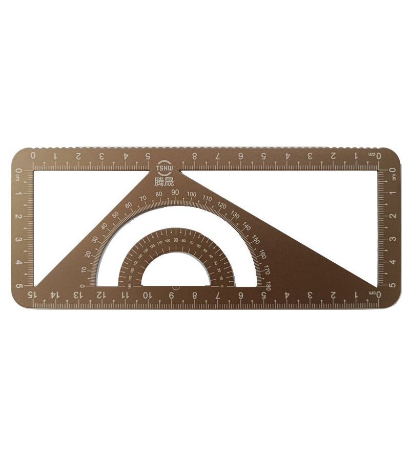 Red 5.91 Inch Multipurpose Ruler Triangle Protractor Plate - Image 5