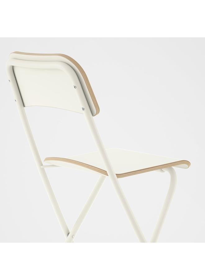 Zaboon Bar Stool With Backrest, Foldable, White/White, 63 Cm - Image 4