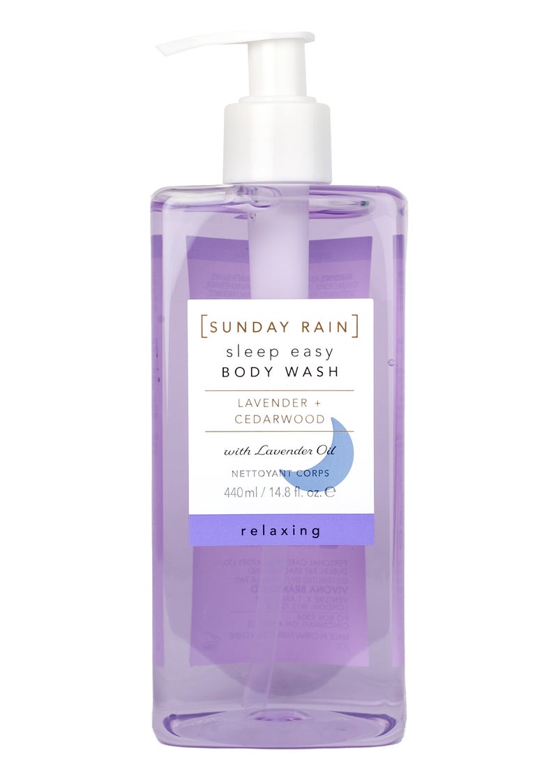 Sunday Rain Sleep Easy Body Wash – Calming Nighttime Cleanser with Lavender & Chamomile – Soothing, Hydrating, Vegan & Cruelty-Free – 450ml - Image 1