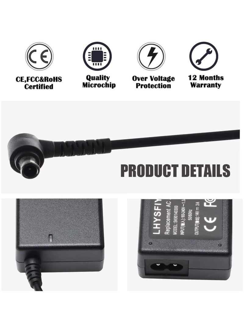 14V DC Power Cord for Samsung. SyncMaster 15" 17" 18" 19" 20" 22" 23" 24" 27" TV LCD/TFT 770 LCD Monitor Adapter Power Supply Charger - Image 3