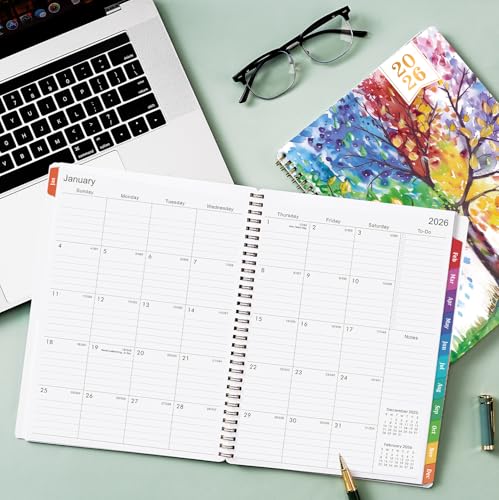 Coboll 2026 Planner - Planner 2026 Weekly and Monthly, January 2026 - December 2026, 9" x 11", with Colorful Coated Tabs, Reference Calendar - Image 2