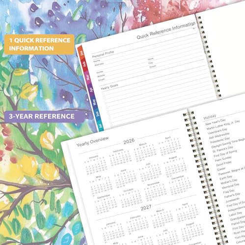 Coboll 2026 Planner - Planner 2026 Weekly and Monthly, January 2026 - December 2026, 9" x 11", with Colorful Coated Tabs, Reference Calendar - Image 5