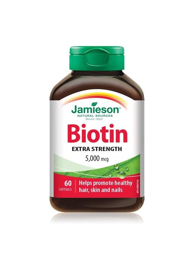 Jamieson Biotin 5,000 mcg 60 Capsules - Image 1