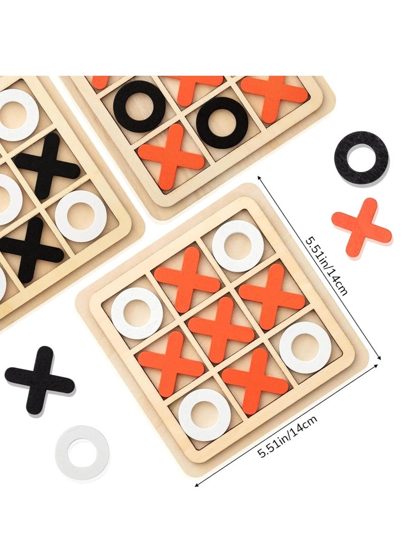 ARGT 8 قطع لعبة إكس أو الخشبية – ألعاب لوحية عائلية صغيرة – لعبة شطرنج إكس أو الكلاسيكية – لغز استراتيجي تعليمي – لعبة خشبية مناسبة للسفر للأطفال والمراهقين والبالغين – هدايا وم favors حفلات - Image 5