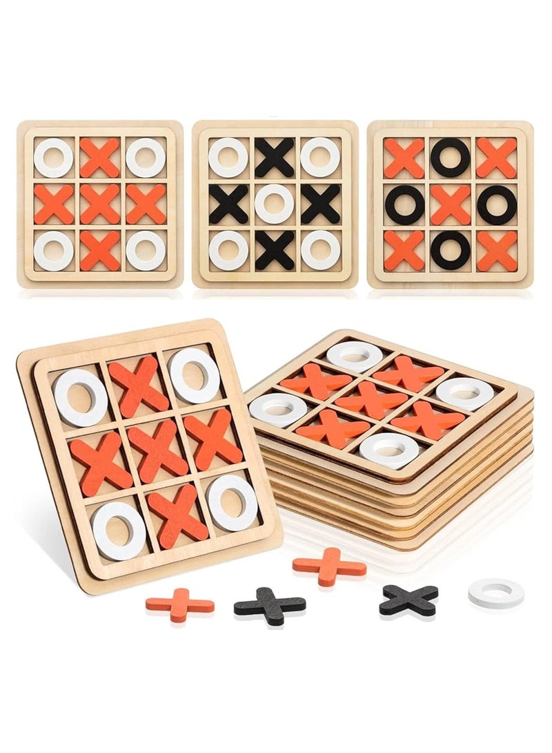 ARGT 8 قطع لعبة إكس أو الخشبية – ألعاب لوحية عائلية صغيرة – لعبة شطرنج إكس أو الكلاسيكية – لغز استراتيجي تعليمي – لعبة خشبية مناسبة للسفر للأطفال والمراهقين والبالغين – هدايا وم favors حفلات - Image 1
