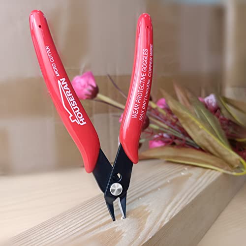 HOUSERAN 170 Wire Cutters, 10 PACK, 5 Inch Micro Flush Cutter, HOUSERAN Small Wire Cutters Spring Loaded Cutting Pliers, Side Cutters, Diagoanl Cutters for Jewelry Making, Models, Zip Ties Plastic Wire Snips - Image 2