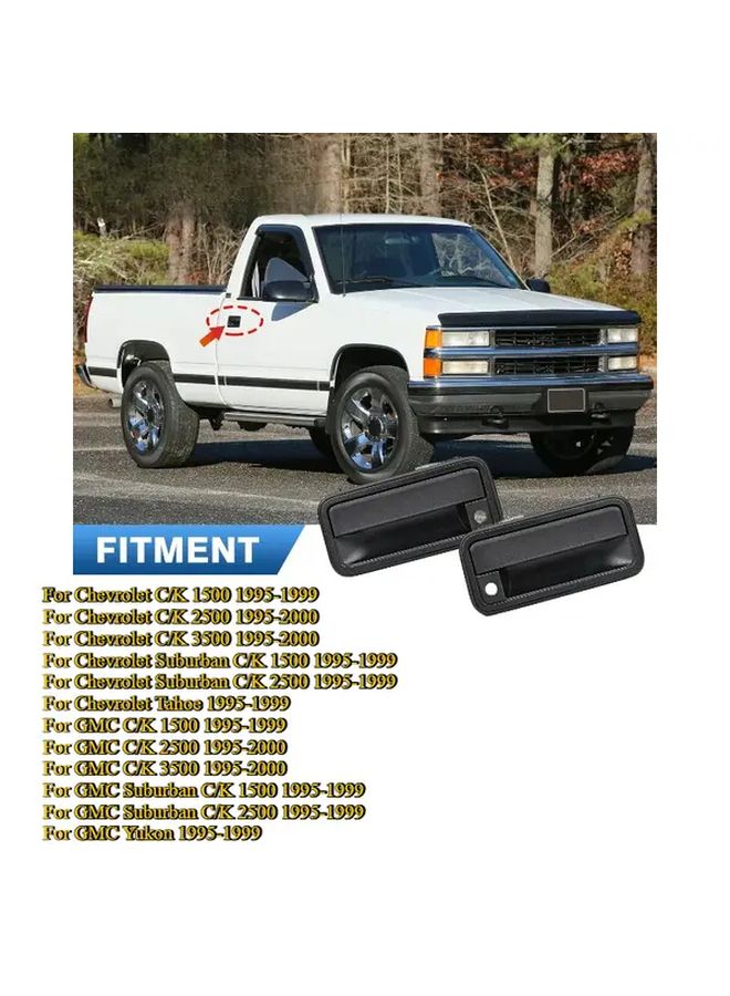 1pc Exterior Door Handle Front Left Right For Chevrolet Chevy Tahoe Suburban C1500 C2500 C3500 K1500 K2500 K3500 GMC Yukon 15742233 RL Auto Exterior Part Truck Door Part Oem Style Corrosion Resistant Precision Fit Car Door Pull Vehicle Restorers Chevy Owners - Image 1