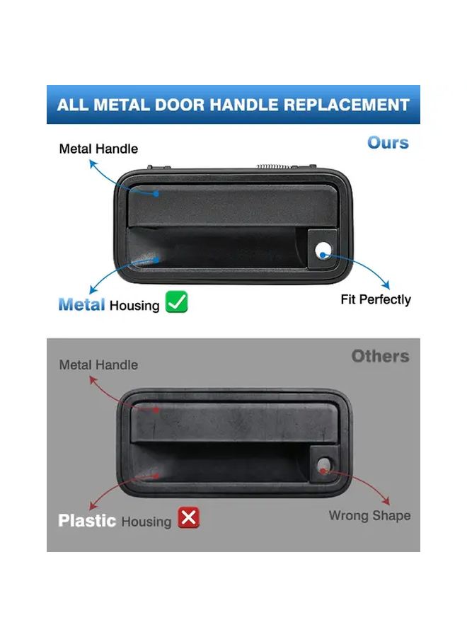 1pc Exterior Door Handle Front Left Right For Chevrolet Chevy Tahoe Suburban C1500 C2500 C3500 K1500 K2500 K3500 GMC Yukon 15742233 RL Auto Exterior Part Truck Door Part Oem Style Corrosion Resistant Precision Fit Car Door Pull Vehicle Restorers Chevy Owners - Image 5