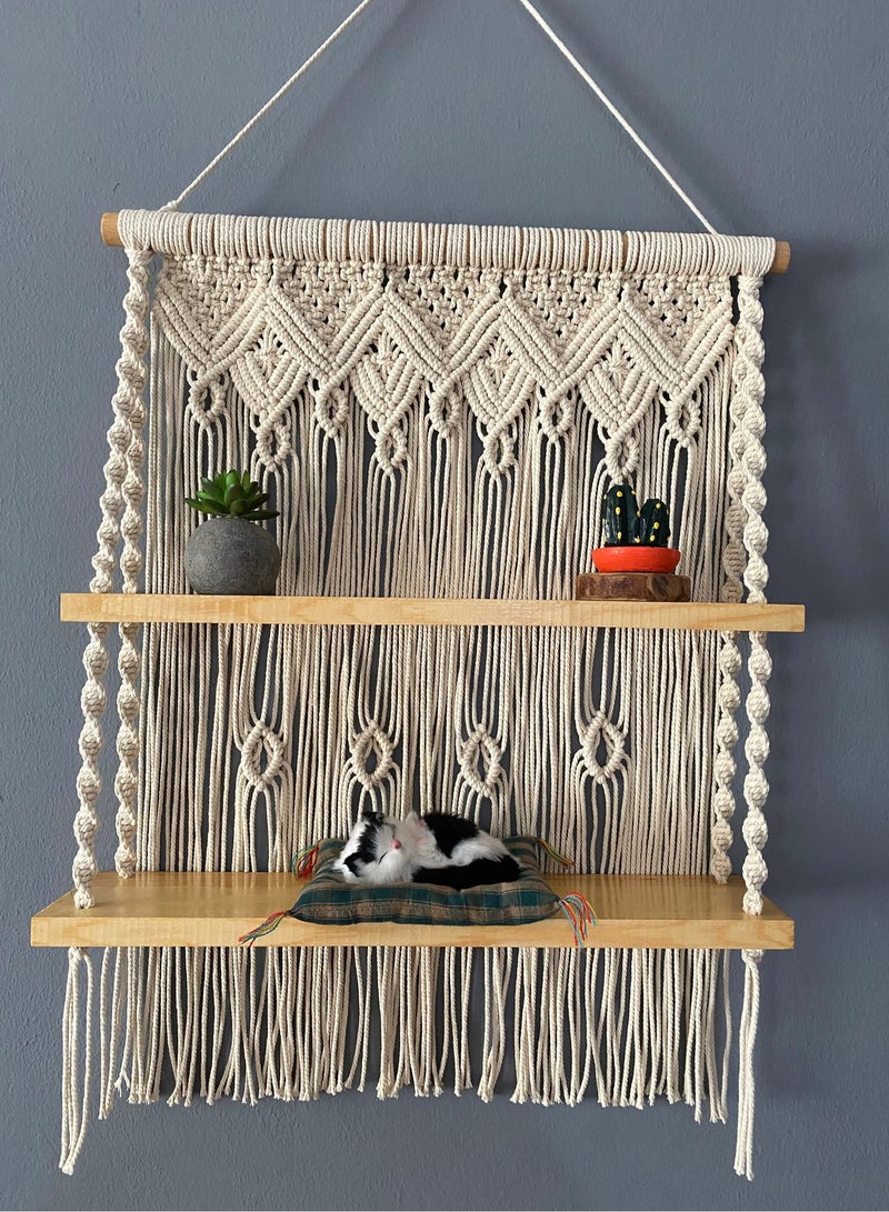 انتيكيانو رف حائط خشبي - Image 5