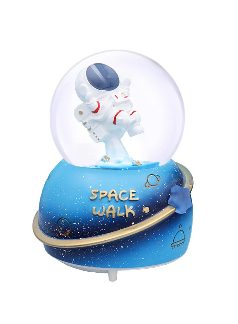 SYOSI Snow Globes for Kids, 80MM Musical Glitter Snow Globe to Take Children to Explore The Vast Starry Sky, Astronaut Toys Birthday Gifts for Boys and Girls, Space Decoration - Image 1