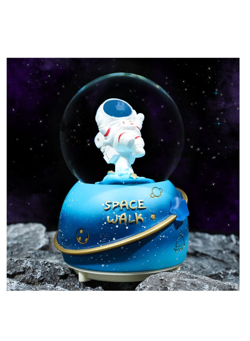 SYOSI Snow Globes for Kids, 80MM Musical Glitter Snow Globe to Take Children to Explore The Vast Starry Sky, Astronaut Toys Birthday Gifts for Boys and Girls, Space Decoration - Image 2