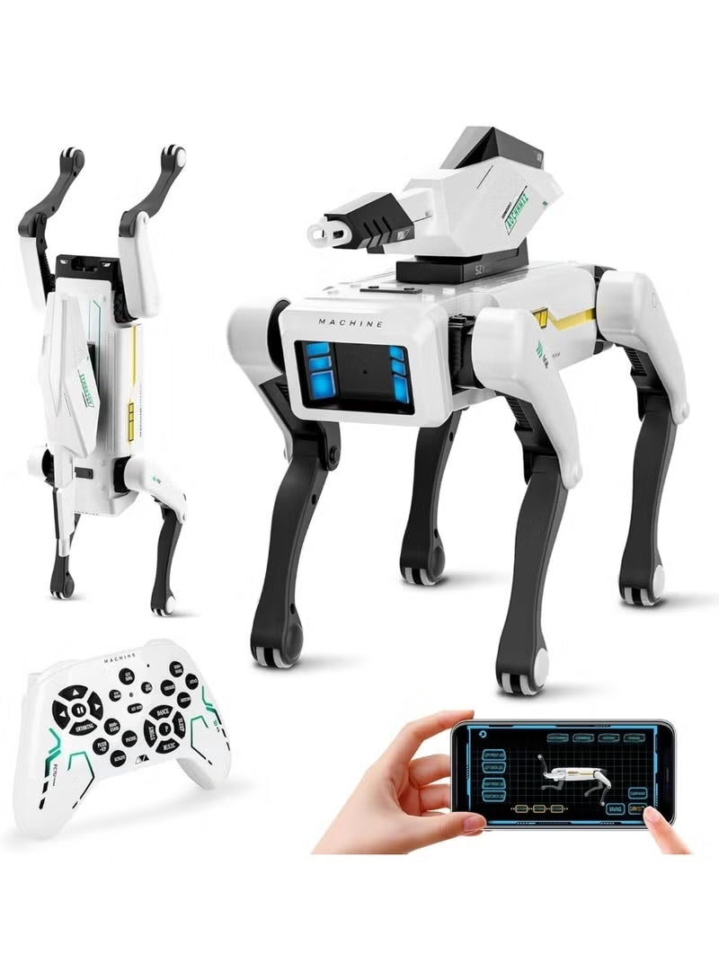 ELTRAZONE Interactive Smart Robotic Dog Toy with App Programming & Voice Control, Walking Dancing Actions, Rechargeable Educational Robot Pet for Kids, Multi-Mode Play - Image 1