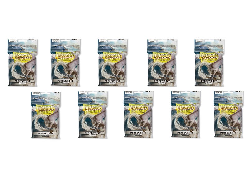 dragon shield 10 Packs Dragon Shield Perfect Fit Clear Inner Sleeves Standard Size 100 ct - Image 2