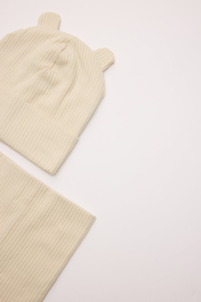 DeFacto Baby Boy Ribbed Beanie Scraf 2 Piece Set  - Image 4