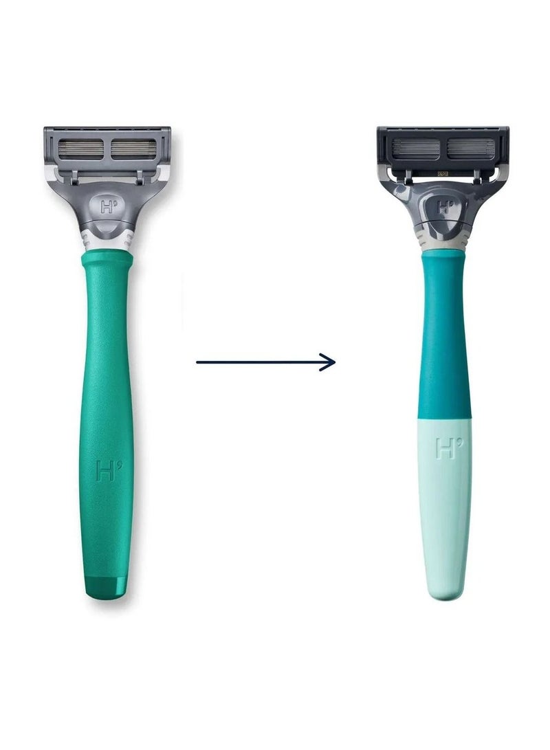 Harry's ماكينة حلاقة للرجال بخمس شفرات مع خرطوشتين باللون الأخضر الغابي - Image 3