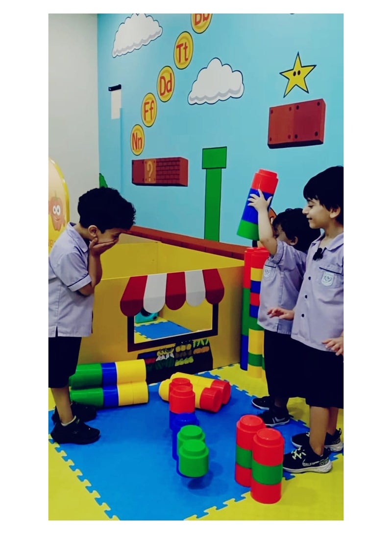 Kids Round Block Plastic Toys Game Toys Super Brick Building Blocks for kids play KZ04006  120 PIECES