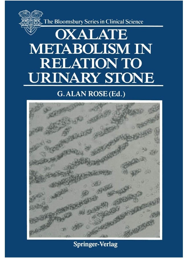 Oxalate Metabolism in Relation to Urinary Stone 