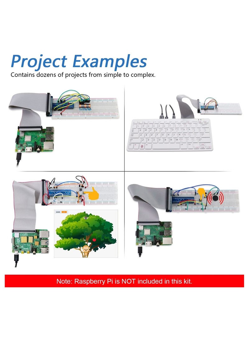 FREENOVE - Basic Starter Kit for Raspberry Pi, Beginner Learning, Model 3B+ 3B 2B 1B+ 1A+ Zero W, Python, C, Java, Processing, 17 Projects, 120 Pages Detailed Tutorials - Image 1