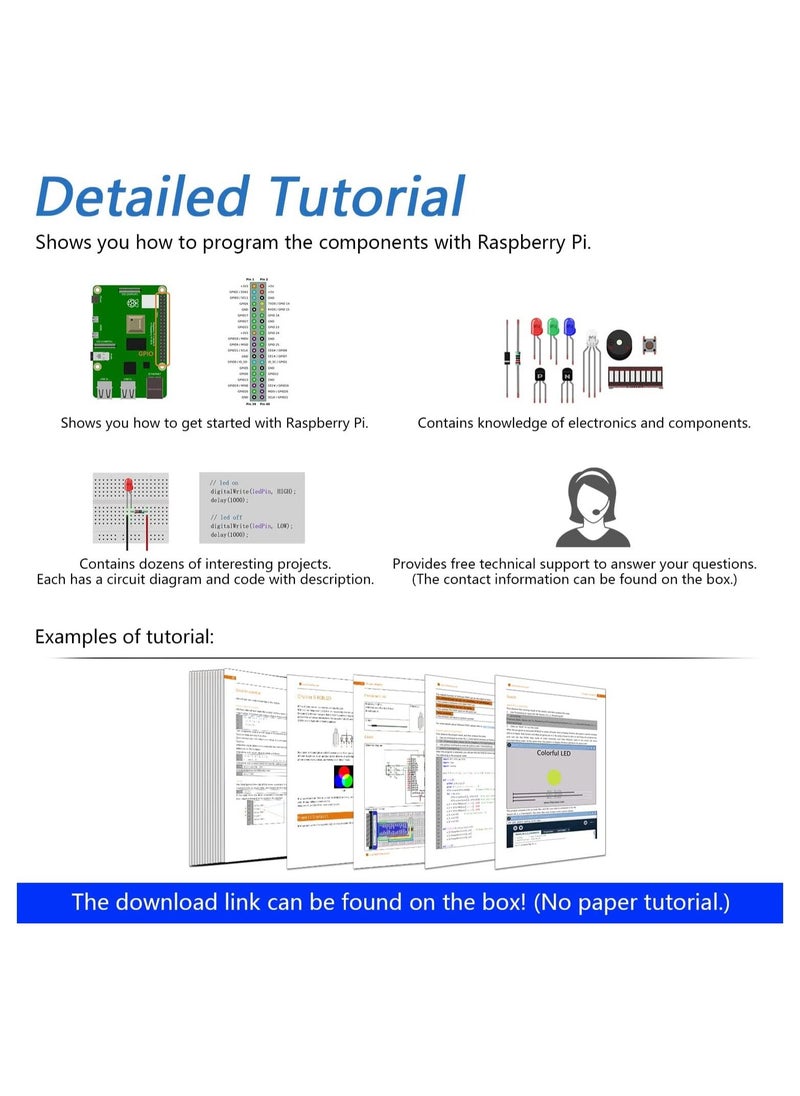 FREENOVE - Basic Starter Kit for Raspberry Pi, Beginner Learning, Model 3B+ 3B 2B 1B+ 1A+ Zero W, Python, C, Java, Processing, 17 Projects, 120 Pages Detailed Tutorials - Image 1
