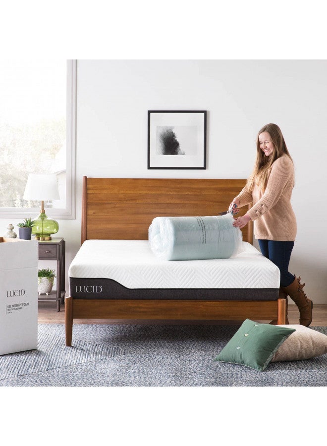 LUCID Lucid 3 Inch Gel Infused Memory Foam Mattress Topper California King Ventilated Design CertiPur Certified - Image 5