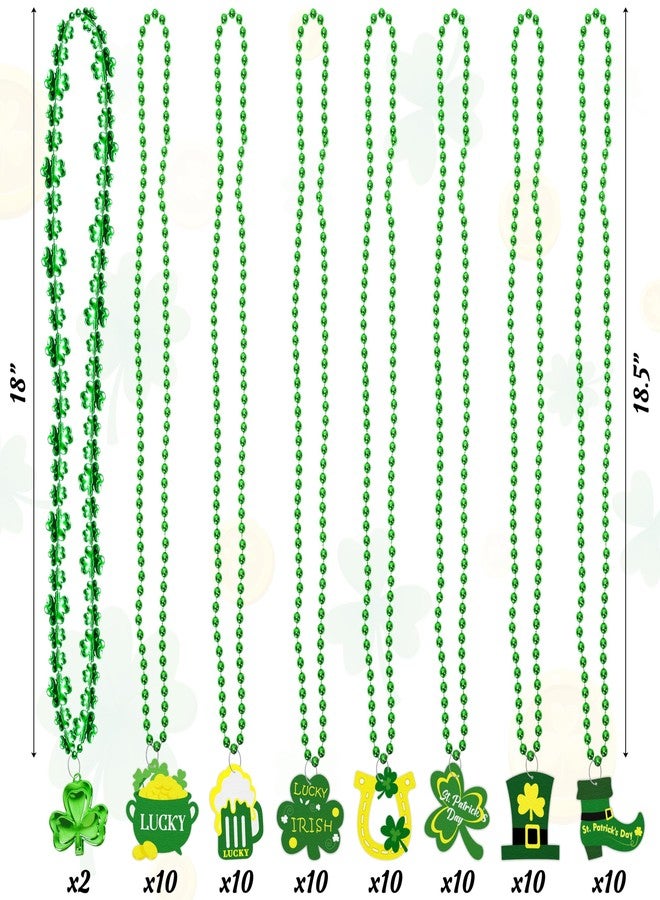 Moon Boat 72PCS St. Patrick's Day Clover Necklaces Green Beads Shamrock Party Supplies Irish Decorations Accessories - Image 3