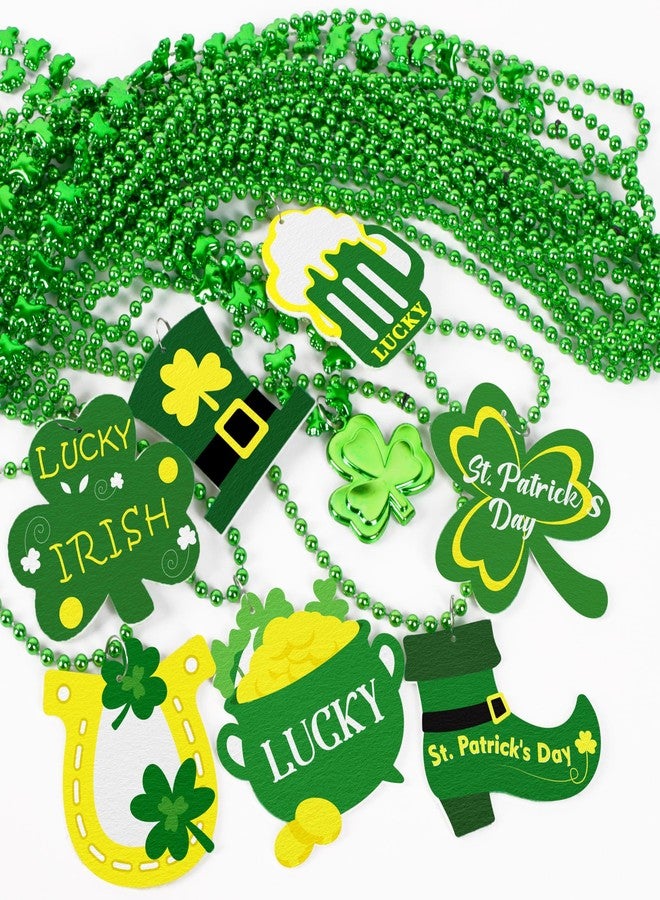 Moon Boat 72PCS St. Patrick's Day Clover Necklaces Green Beads Shamrock Party Supplies Irish Decorations Accessories - Image 4