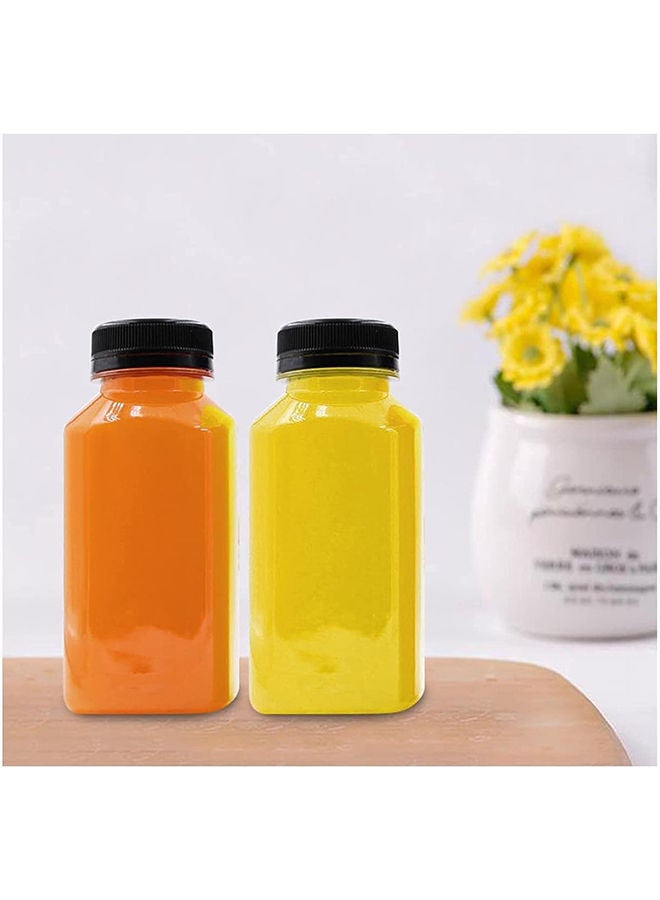 Star Cook - Star Cook 12Pcs 250ml Plastic Juice Bottles With Caps Empty Clear Plastic Bottles Bulk With Black Tamper Evident Lids For Juicing Smoothie And Other Drinks Beverage - Image 1