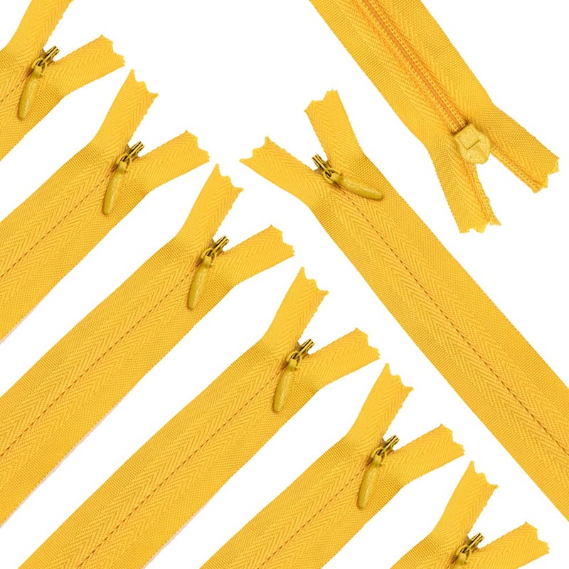 Renashed 45pcs 215 Inch Nylon Invisible Zippers for Tailor Sewer Sewing Craft Crafters Special Yellow