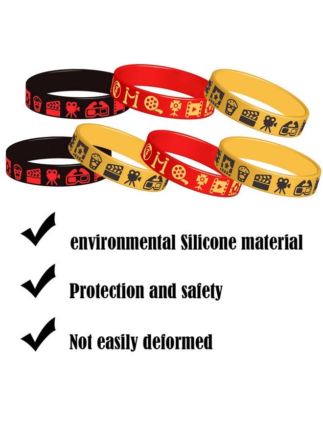 كوبا بلاي أساور مطاطية من CupaPlay، 48 قطعة، هدايا حفلات ليلة الأفلام - لوازم حفلات بطابع أفلام هوليوود، زينة لأعياد الميلاد، أساور سيليكون، هدايا حفلات - Image 3