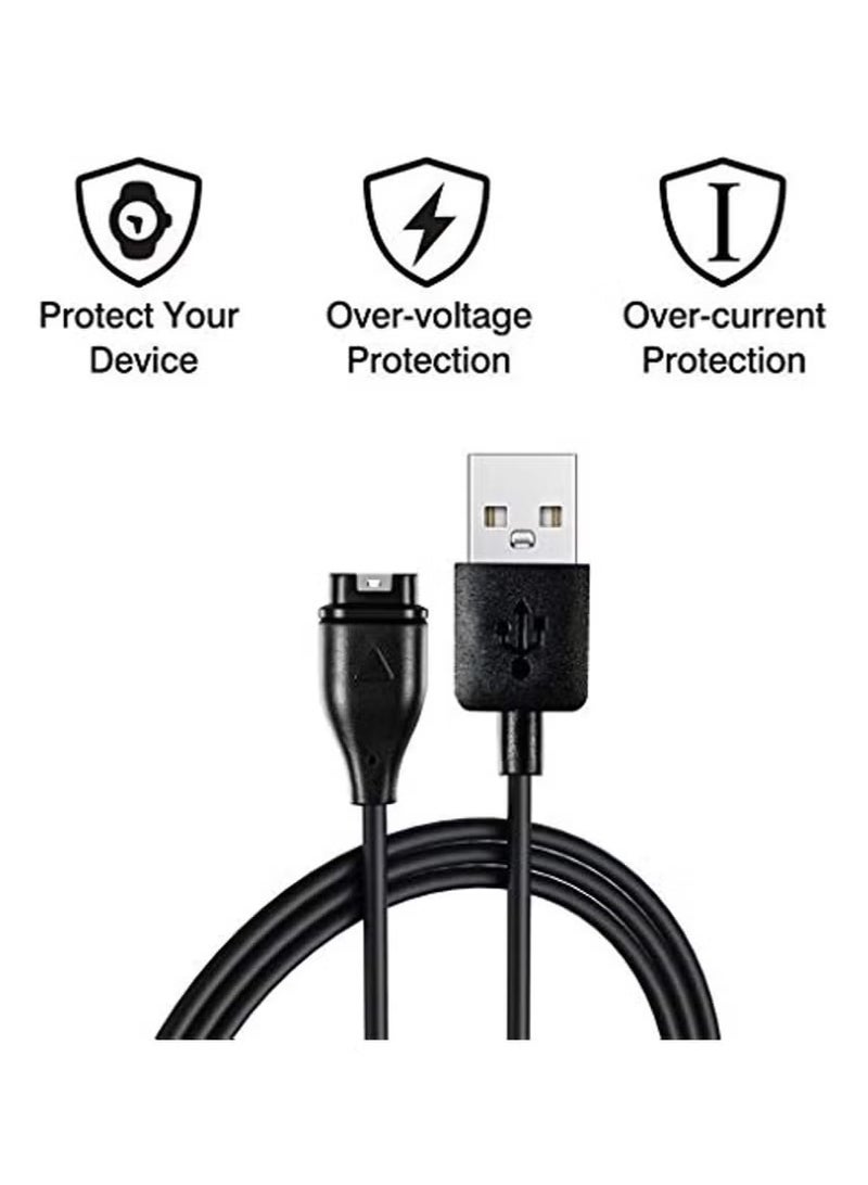 Watch Replacement Usb Charger 1M Cable Charging For Garmin Vivoactive 3 4 4S Fenix 7 7X 6 6S Pro 5 5X Plus Forerunner 955 935 945 Vivomove 3 3S Vivosport Venu Sq/Instinct 2 2S  - Image 2