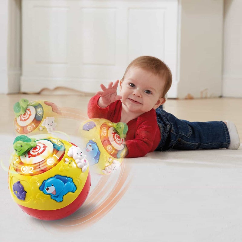 Vtech - Crawl & Learn Bright Magical Lights Ball - Multicolour | Moving ball! Press the chunky buttons to meet the animals, learn numbers, and hear 4 songs and 12 melodies | Suitable ages 6 m + up - Image 3
