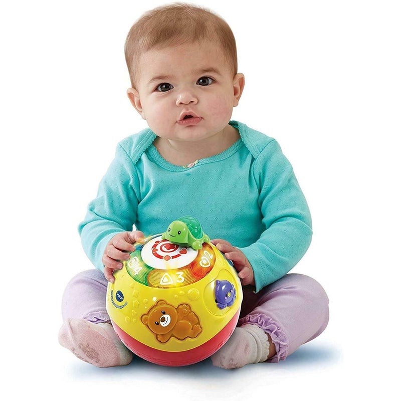 Vtech - Crawl & Learn Bright Magical Lights Ball - Multicolour | Moving ball! Press the chunky buttons to meet the animals, learn numbers, and hear 4 songs and 12 melodies | Suitable ages 6 m + up - Image 2