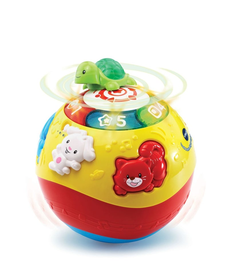 Vtech - Crawl & Learn Bright Magical Lights Ball - Multicolour | Moving ball! Press the chunky buttons to meet the animals, learn numbers, and hear 4 songs and 12 melodies | Suitable ages 6 m + up - Image 1