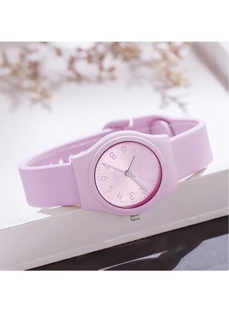 OURSTART Women's watch time easy to read dial jelly belt women's simulation round silicone wrist watch gift for friends and family  - Image 3