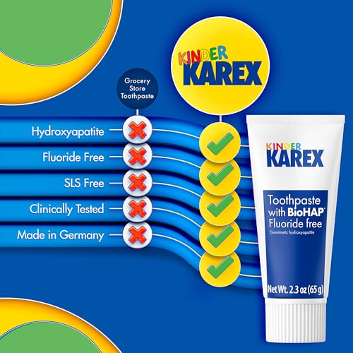 KAREX Kinder Karex Hydroxyapatite Kids Toddler Toothpaste I Fluoride Free I Clinically Tested I 2.3 oz - Image 5