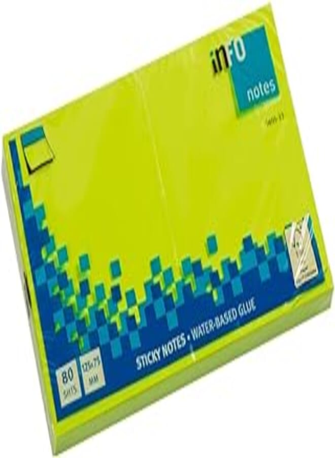 Info 5855-76 spring sticky notes, 125x75 (3x5), 100 sheets, green