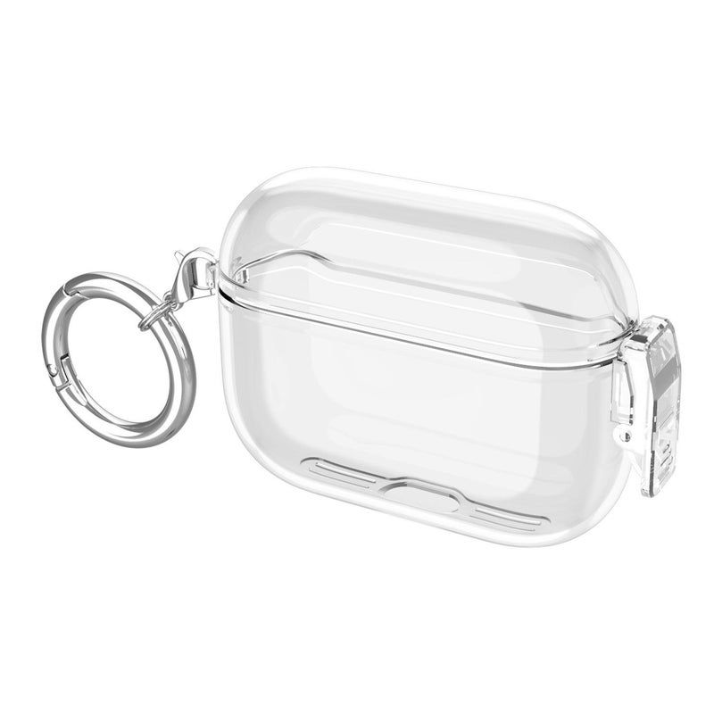For Airpods Pro 2 Snap-on Shockproof Switch Soft Case Protective Cover(Transparent)