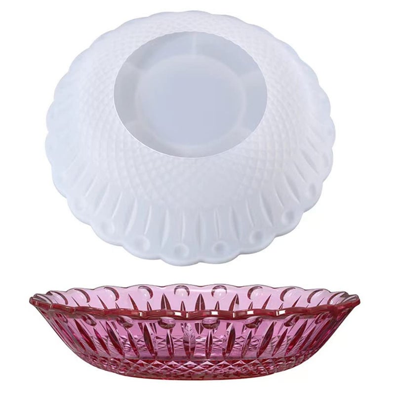 Bowl Resin MoldsFruit Storage Tray Epoxy Resin Casting Molds Bowl Silicone Mould for Fruit Plate Jewelry Dish Home Decoration