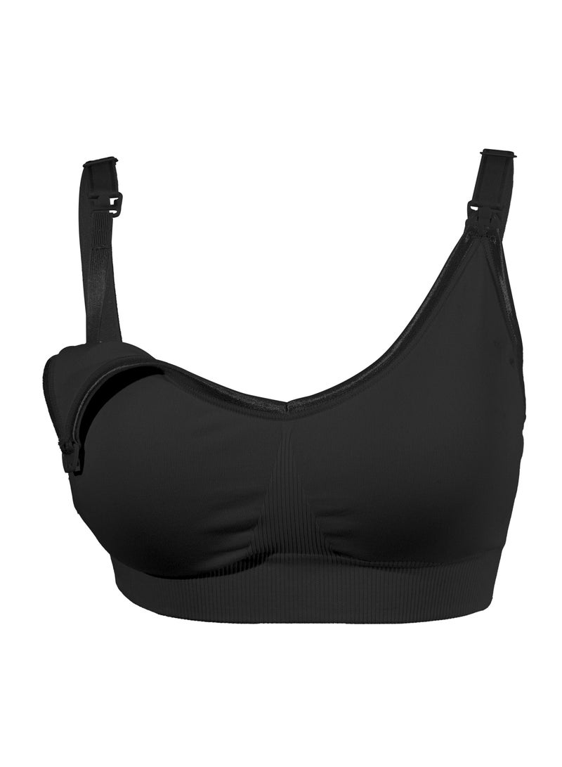 أوكوس حمالة صدر رضاعة للحمل كاملة الأصلية سوداء مقاس  كبير - Image 4