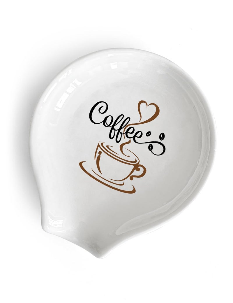 Levaukiem Funny Coffee Spoon Rest, Spoon Rest for Stove Top, Farmhouse Home Coffee Spoon Rest Coffee Bar Decor Kitchen Accessories, Gifts for Coffee Lovers Women Friends - Image 1